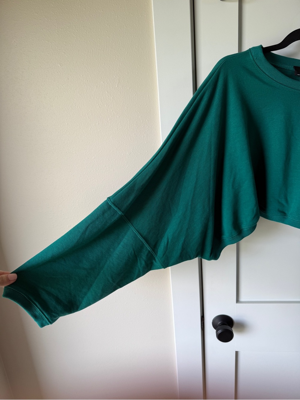 Dressed in Lala Green Shrug Cropped Sweatshirt - Picture 4 of 6